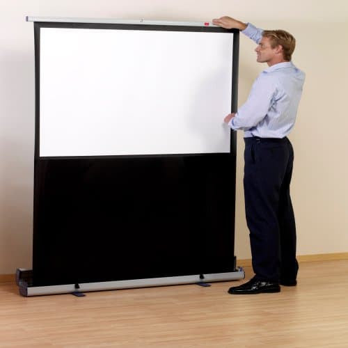 Nobo Mobile Leinwand – 4:3, 160 × 120 cm, weiss