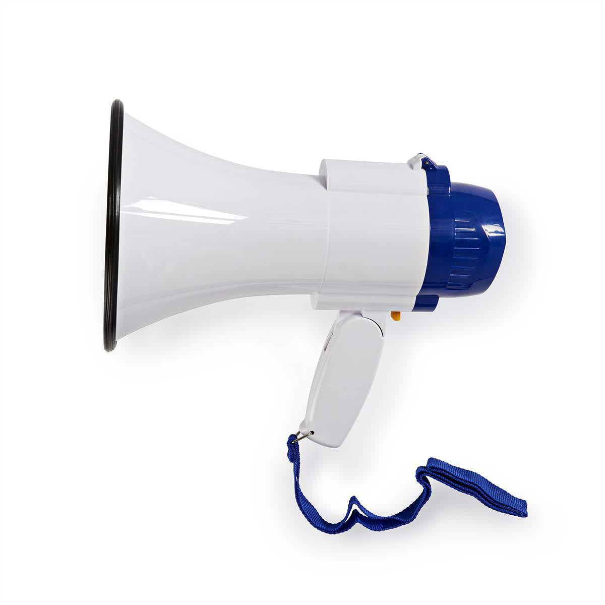 Nedis Megaphon – Party-Lautsprecher – 10 W, 115 dB, 250 m, Batteriebetrieb, Weiss
