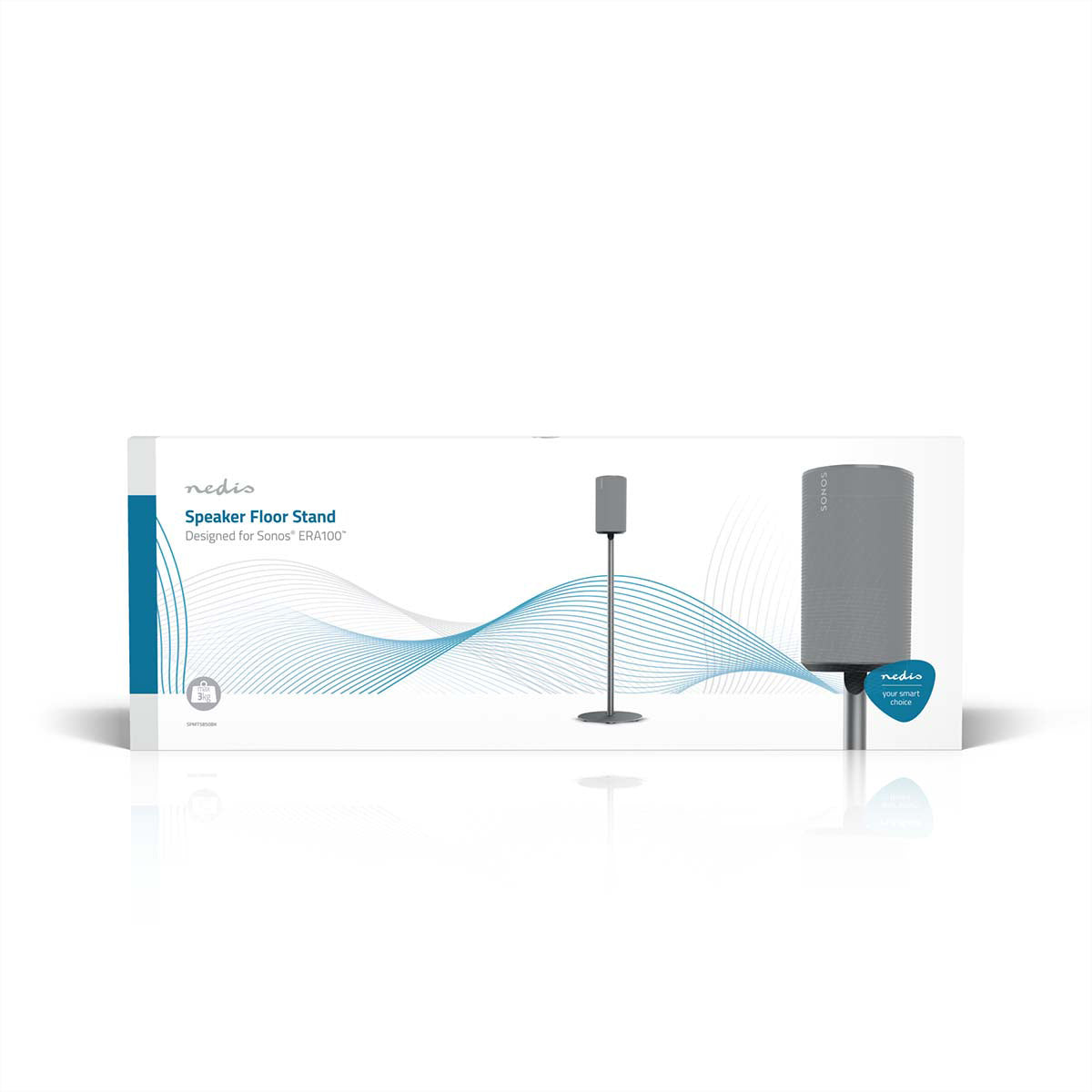 Nedis SPMT5850BK – Lautsprecher-Ständer – für Sonos Era100 – 3 kg, integriertes Kabelmanagement – schwarz