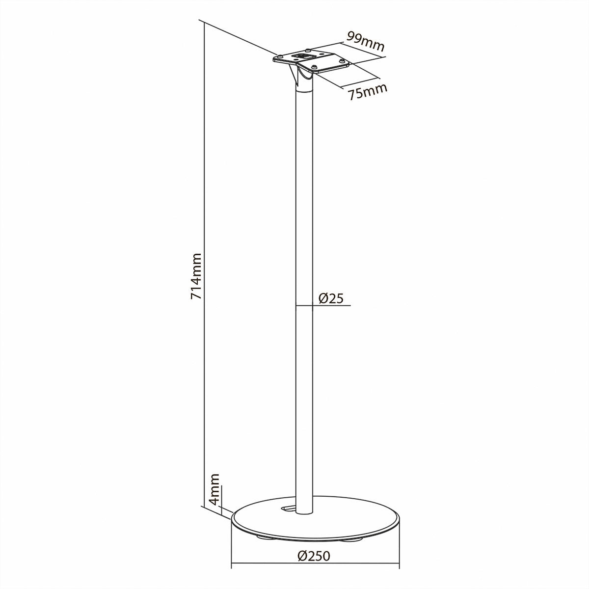 Nedis SPMT5950WT – Lautsprecher-Ständer – für Sonos Era 300 – 5 kg – Weiss