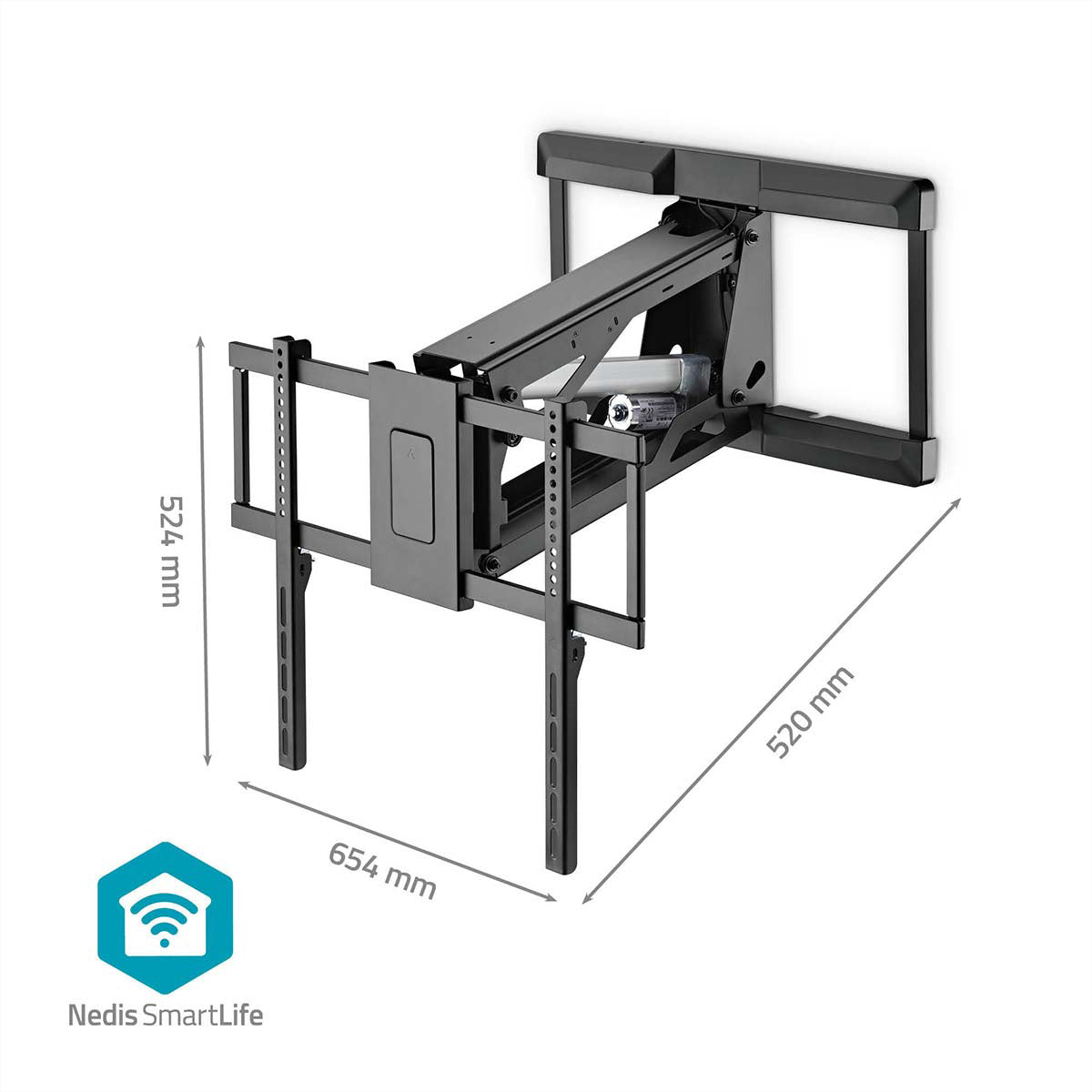 Nedis Wandhalterung – Vollbeweglich – 37–75" – VESA 200×100–600×400 – bis 35 kg, Motorisiert – TVWM5880BK