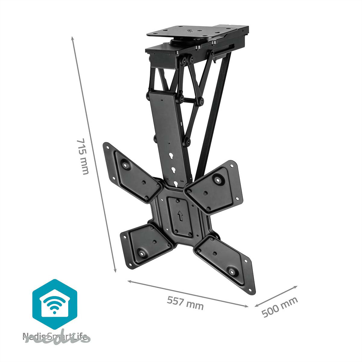 Nedis Deckenhalterung – 23–65" – VESA 100×100–400×400 – bis 30 kg, Motorisiert – TVCM5850BK