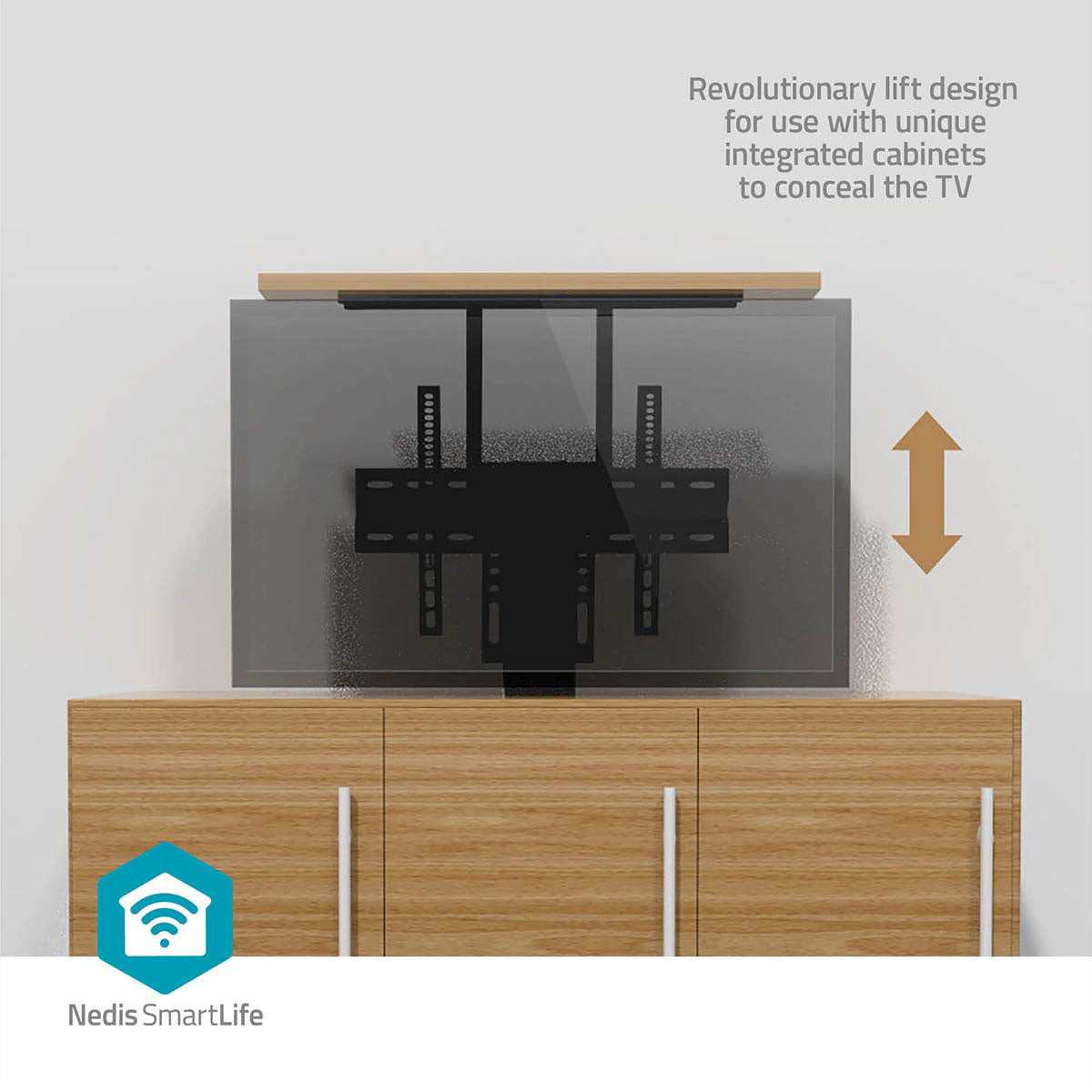Nedis Wandlift (bodenstehend) – 37–80" – VESA 200×200–600×400 – bis 60 kg, Motorisiert – TVSM5840BK