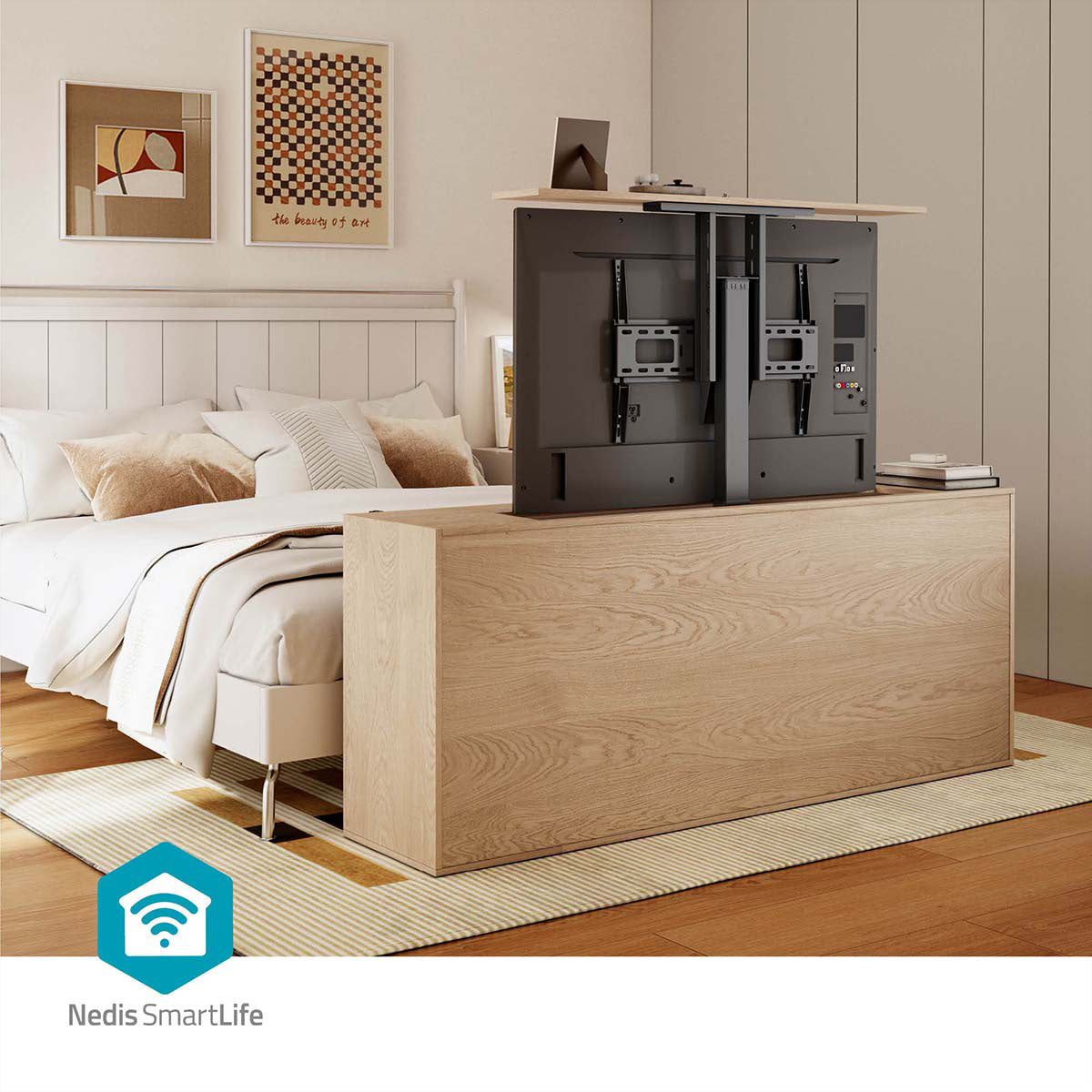 Nedis Wandlift (bodenstehend) – 37–80" – VESA 200×200–600×400 – bis 60 kg, Motorisiert – TVSM5840BK