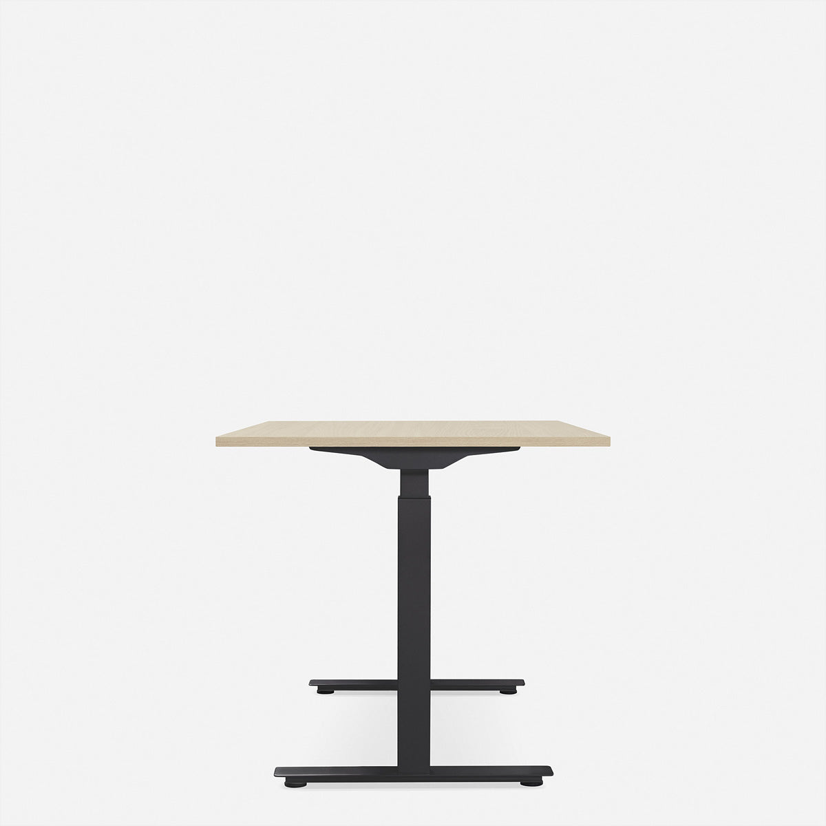 WRK21 Smart – Höhenverstellbarer Tisch, 80 × 140 cm, elektrisch, Schwarz/Mandal Ahorn