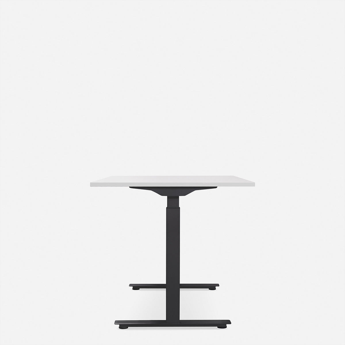 WRK21 Smart – Höhenverstellbarer Tisch, 80 × 160 cm, elektrisch, Weiss/Schwarz