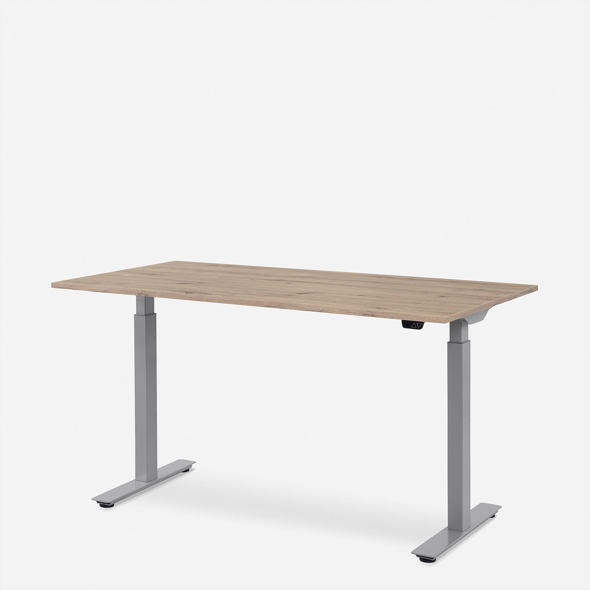 Wrk21 Smart – Höhenverstellbarer Tisch, 180 × 80 cm, elektrisch, Grau/Kendal Eiche
