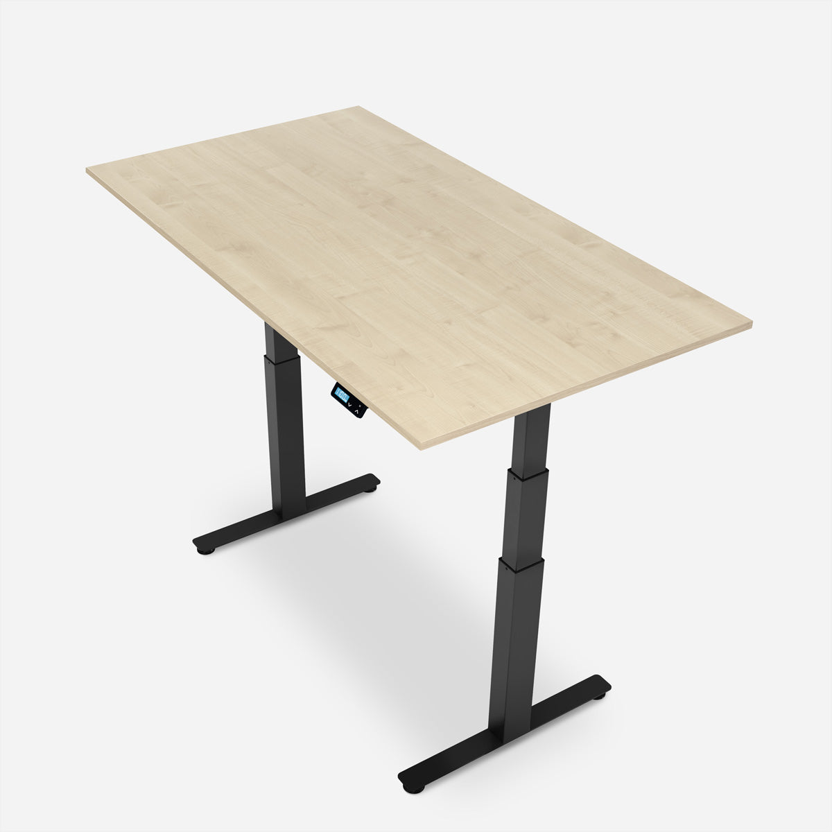 WRK21 Work – Höhenverstellbarer Tisch, 80 × 120 cm, schwarz/ahorn