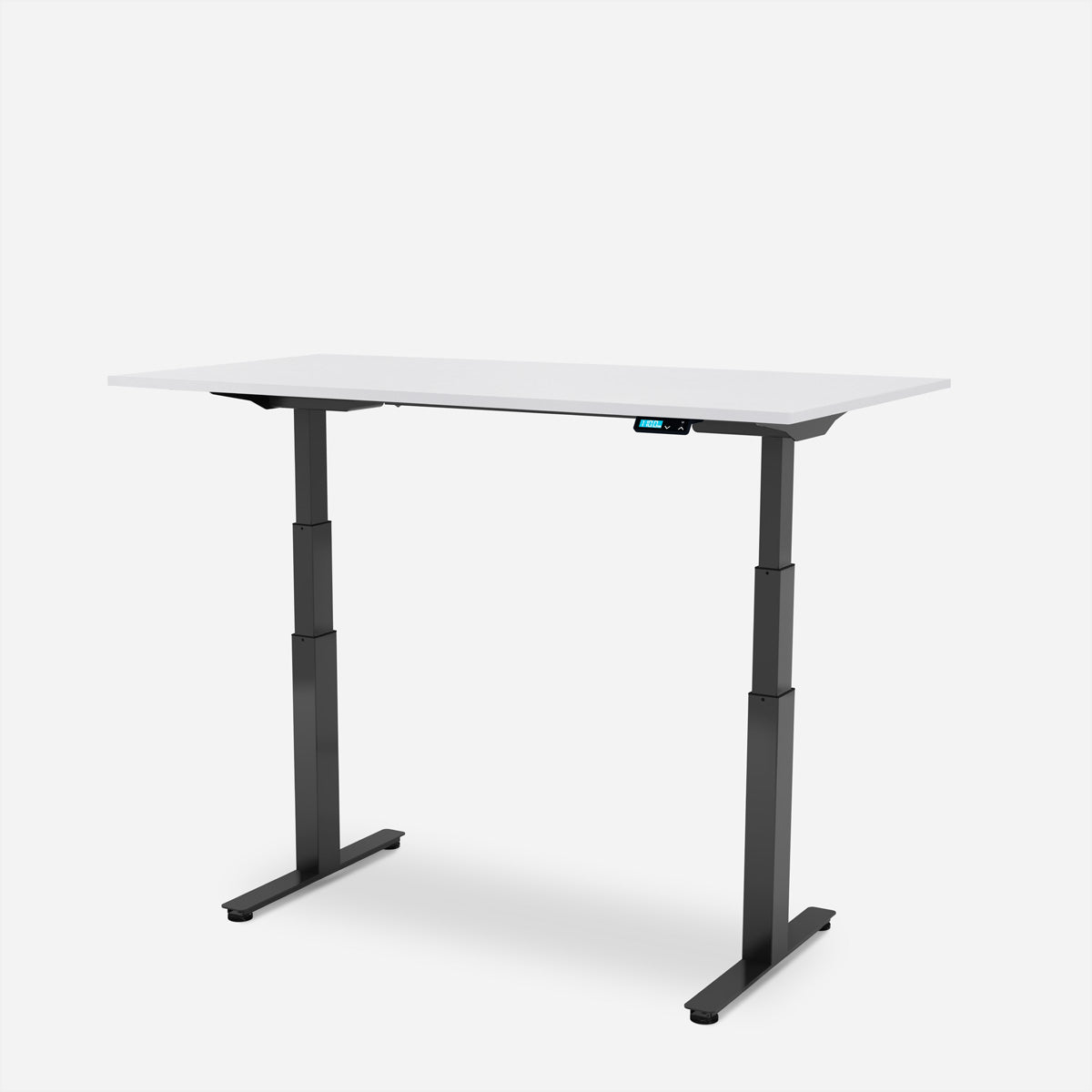 Wrk21 Work – Höhenverstellbarer Tisch, 140 × 80 cm, Schwarz/Weiss