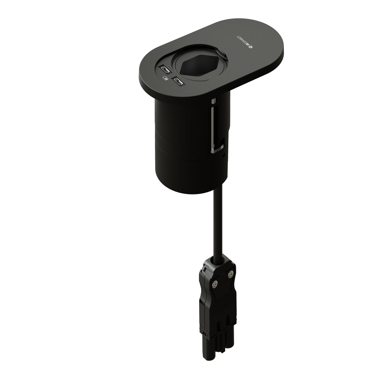 Max hauri connect Max Hauri Einbausteckdosenleiste, 1×T13, 2×USB-C, Einbau, Eingang T12, 3,3 m – schwarz