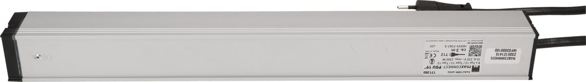 Max Hauri AG Max Hauri Rack-PDU – 1U, 8× T13, T12, 230 V/10 A, Überstromschutz, 3 m