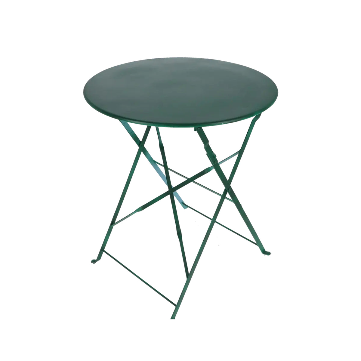 Esschert Design Bistrotisch – Grün – Metall – Tisch Ø 59,8 × 70,2 cm – klappbarer Tisch