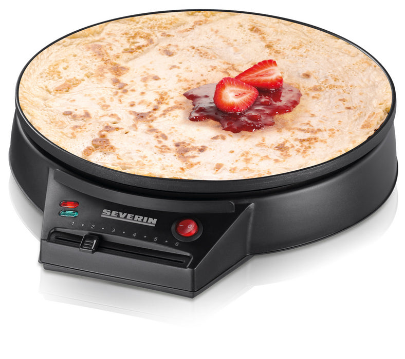 Severin Crepes-Maker CM 2198 – 30 cm, 1000 W, Regelbare Temperatur – schwarz