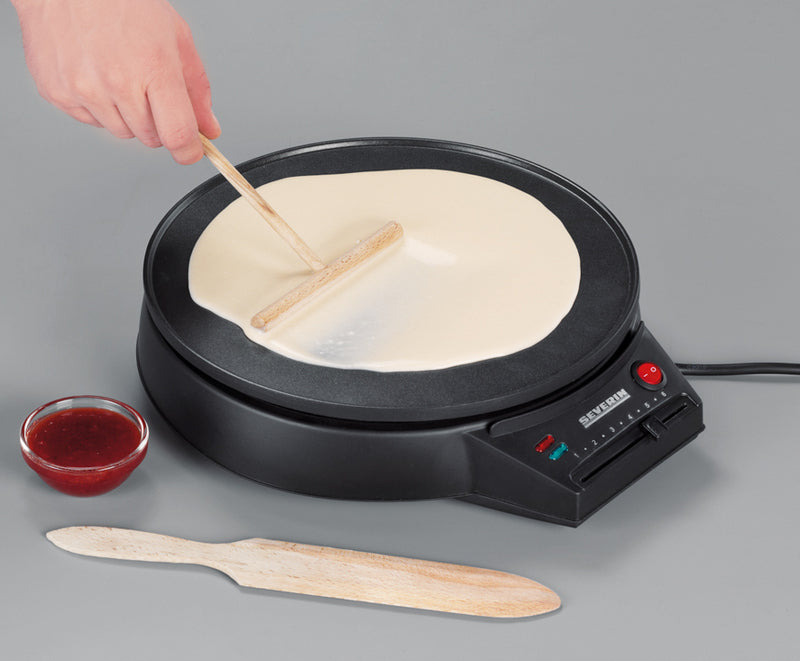 Severin Crepes-Maker CM 2198 – 30 cm, 1000 W, Regelbare Temperatur – schwarz