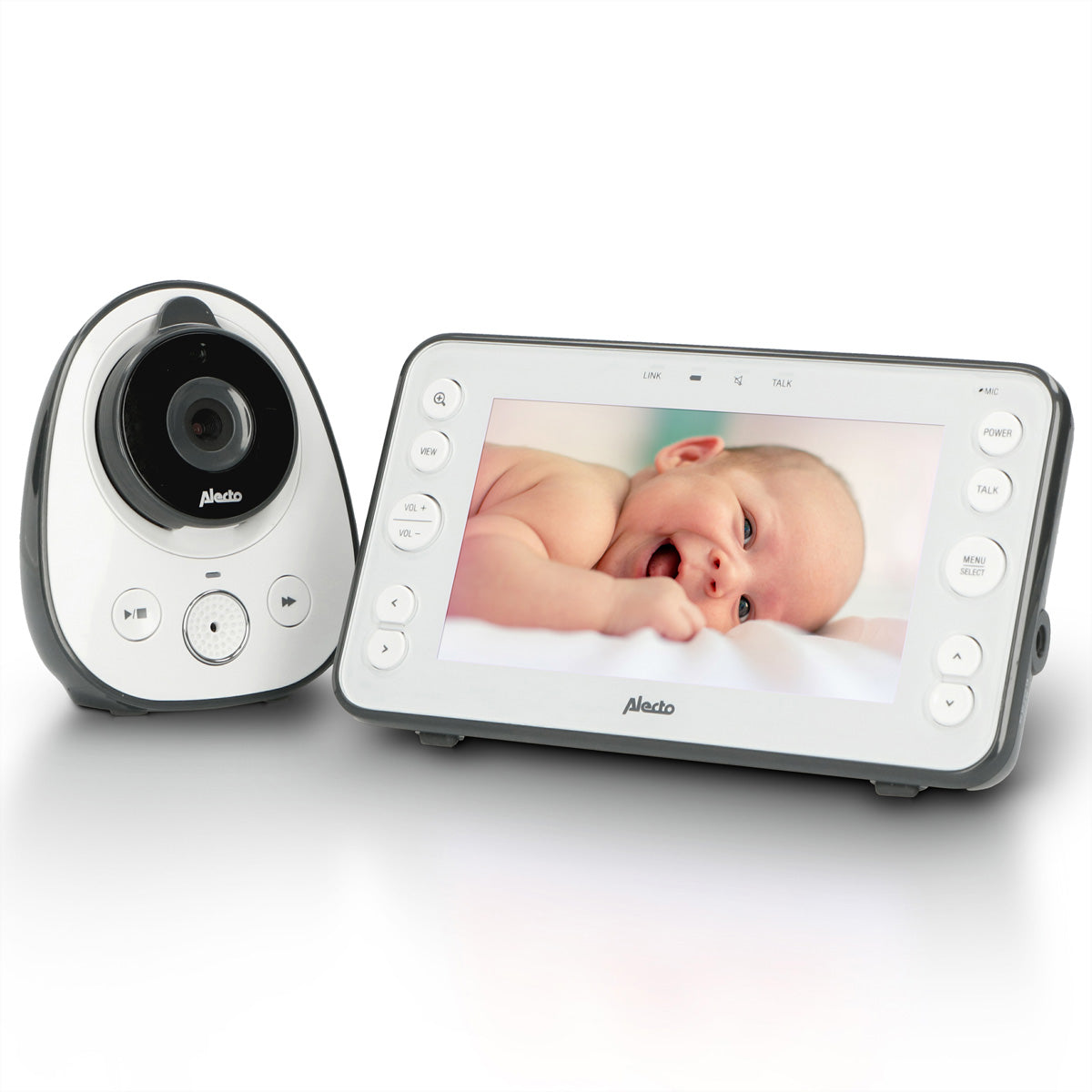 Alecto DVM150 Babyphone – 5" Display – Nachtsicht – 2-Wege-Audio – Akku/Netz