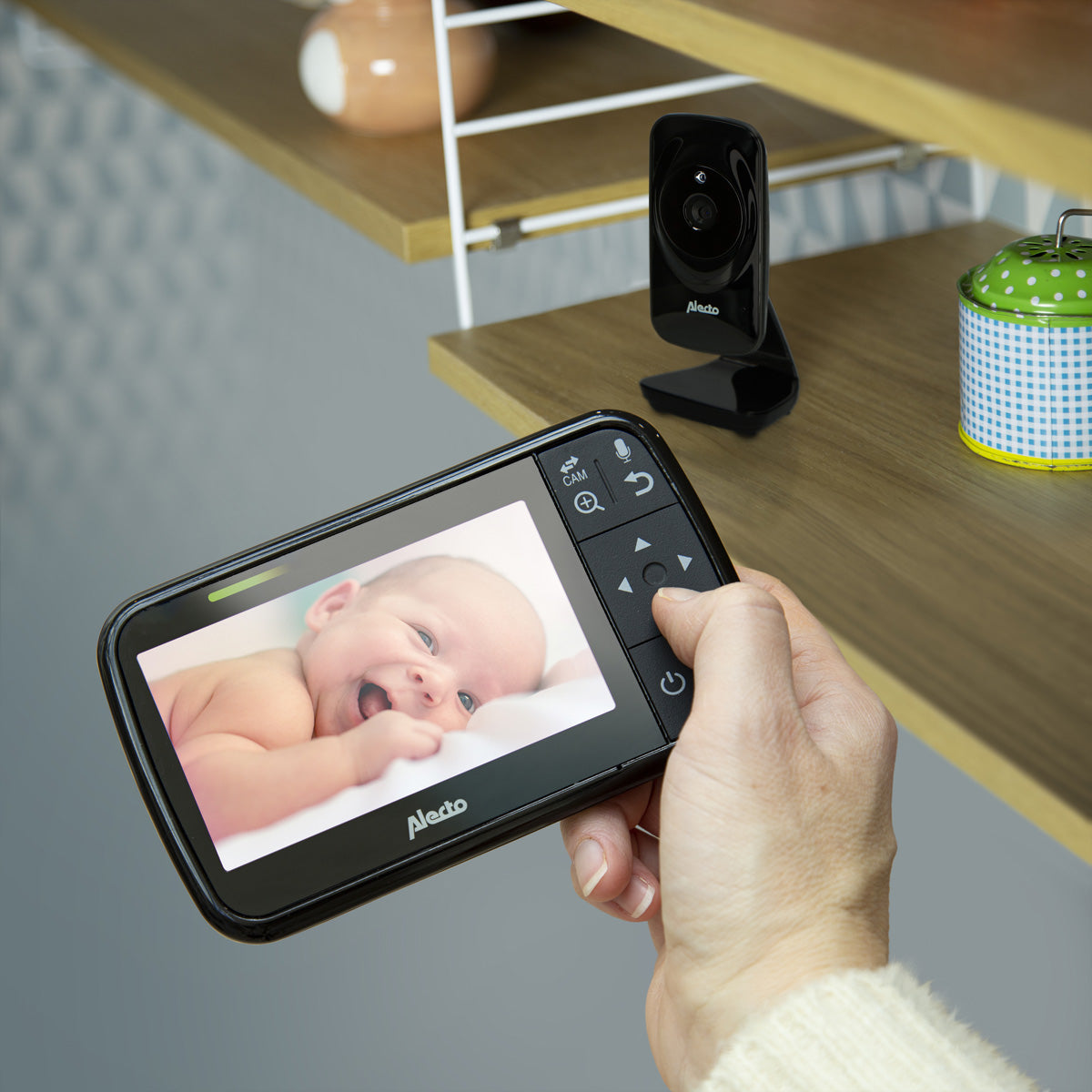 Alecto DVM149 Babyphone – 4,3" Bildschirm – Nachtsicht – 2-Wege-Audio – 10 h Akku