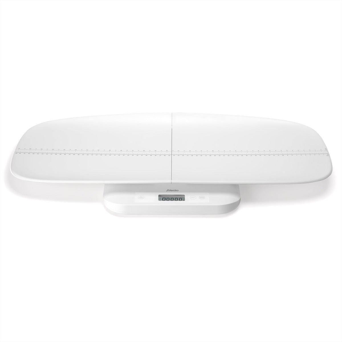 Alecto Paketwaage BC70 – Tragkraft 150 kg, Teilung 5 g, Wiegefläche 70 × 30 cm, Batterie, Kunststoff, Weiss