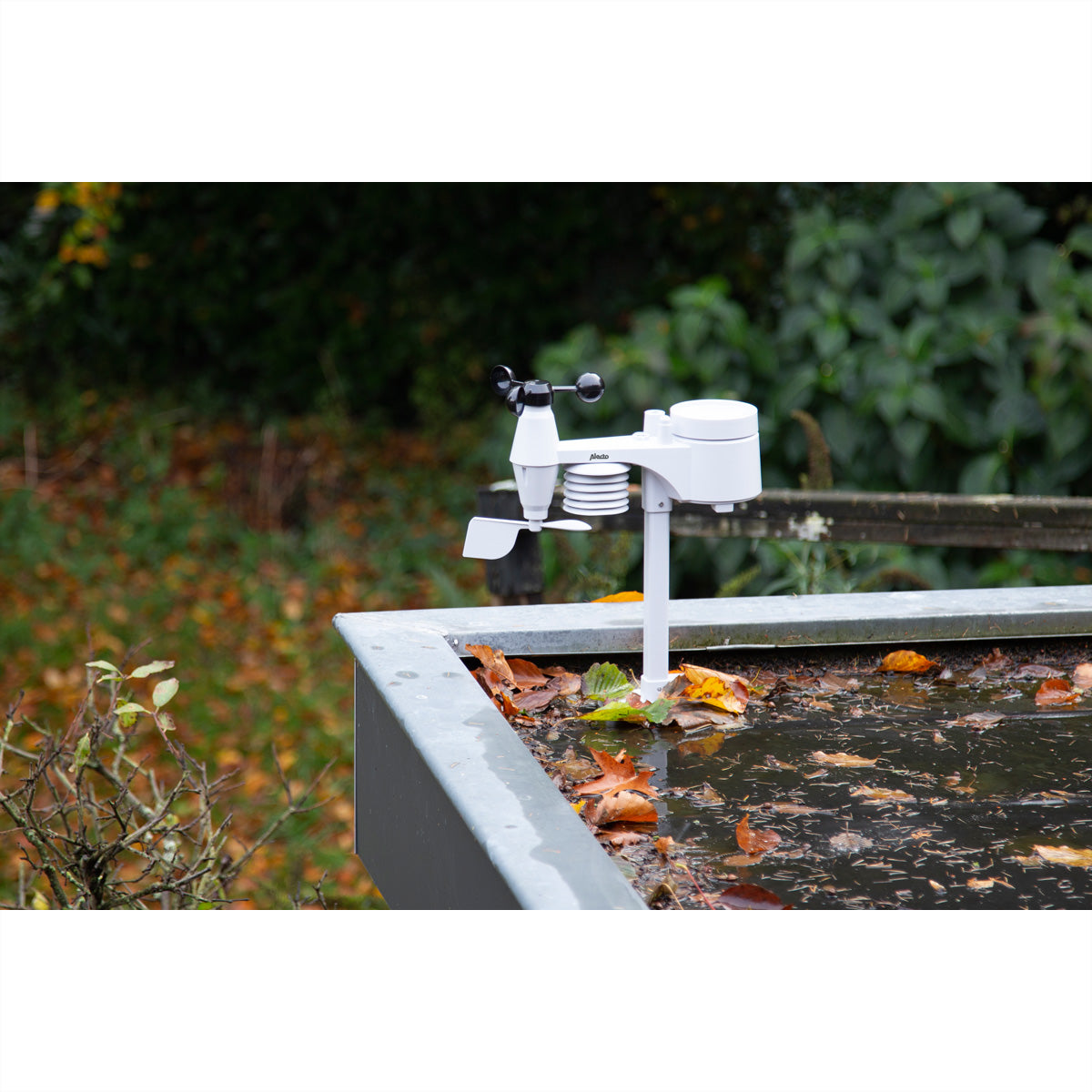 Alecto WS-4800 – Wetterstation, Funk 868 MHz, innen/außen, Hygrometer & Barometer, inkl. Aussensensor – weiss