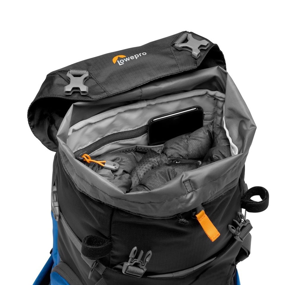Lowepro PhotoSport BP 15L AW III Kamerarucksack – 15 l, herausnehmbares Kamerafach – Blau/Grau