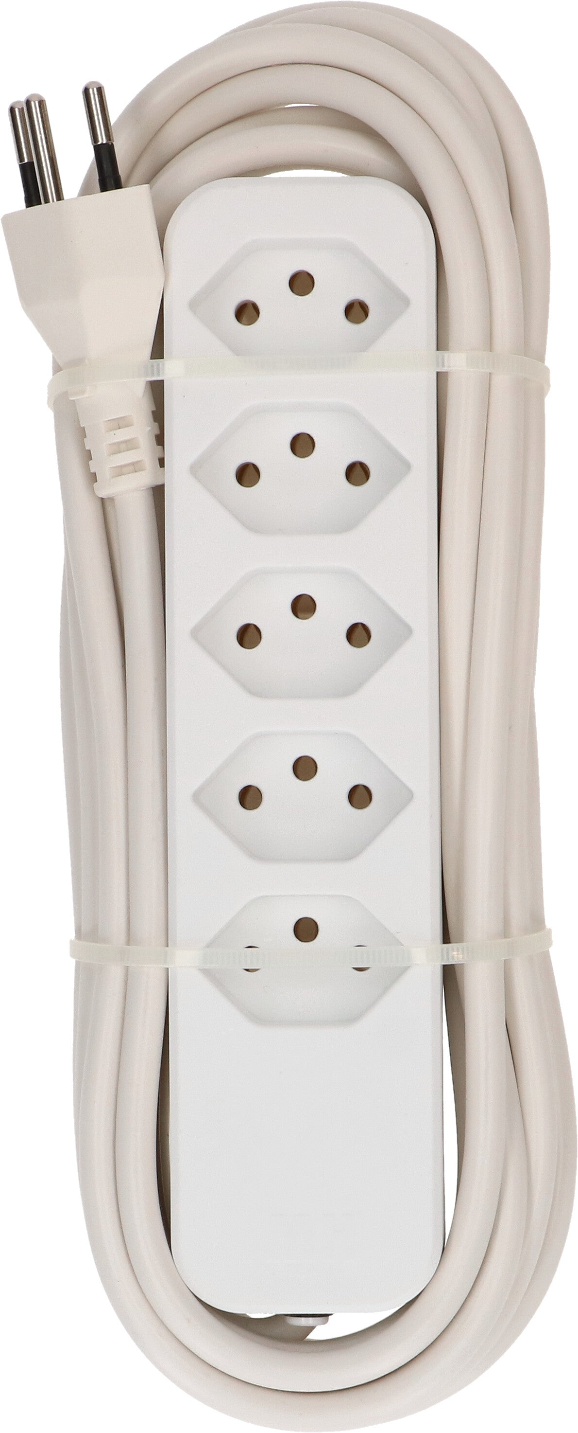 Max hauri split Swiss Line – Steckdosenleiste, 5× T13, 5,0 m, Stecker T12, mit Überstromschutz, weiss