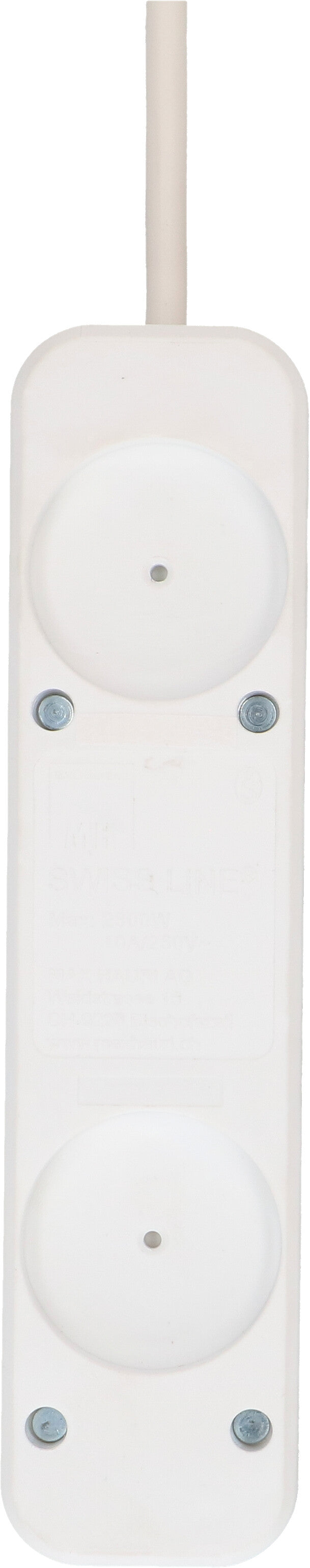 Max hauri split Swiss Line – Steckdosenleiste, 5× T13, 5,0 m, Stecker T12, mit Überstromschutz, weiss