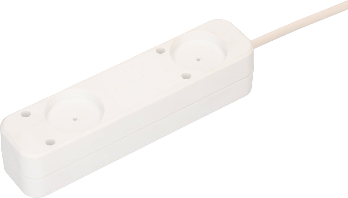 Max hauri split Swiss Line – Steckdosenleiste, 5× T13, 5,0 m, Stecker T12, mit Überstromschutz, weiss