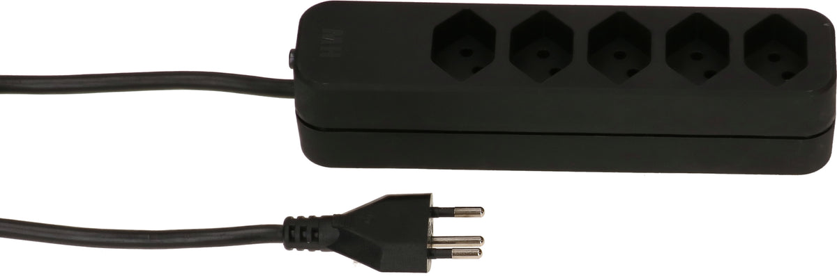 Max hauri split Swiss Line – Steckdosenleiste, 5× T13, mit Überstromschutz, 3 m, Stecker T12