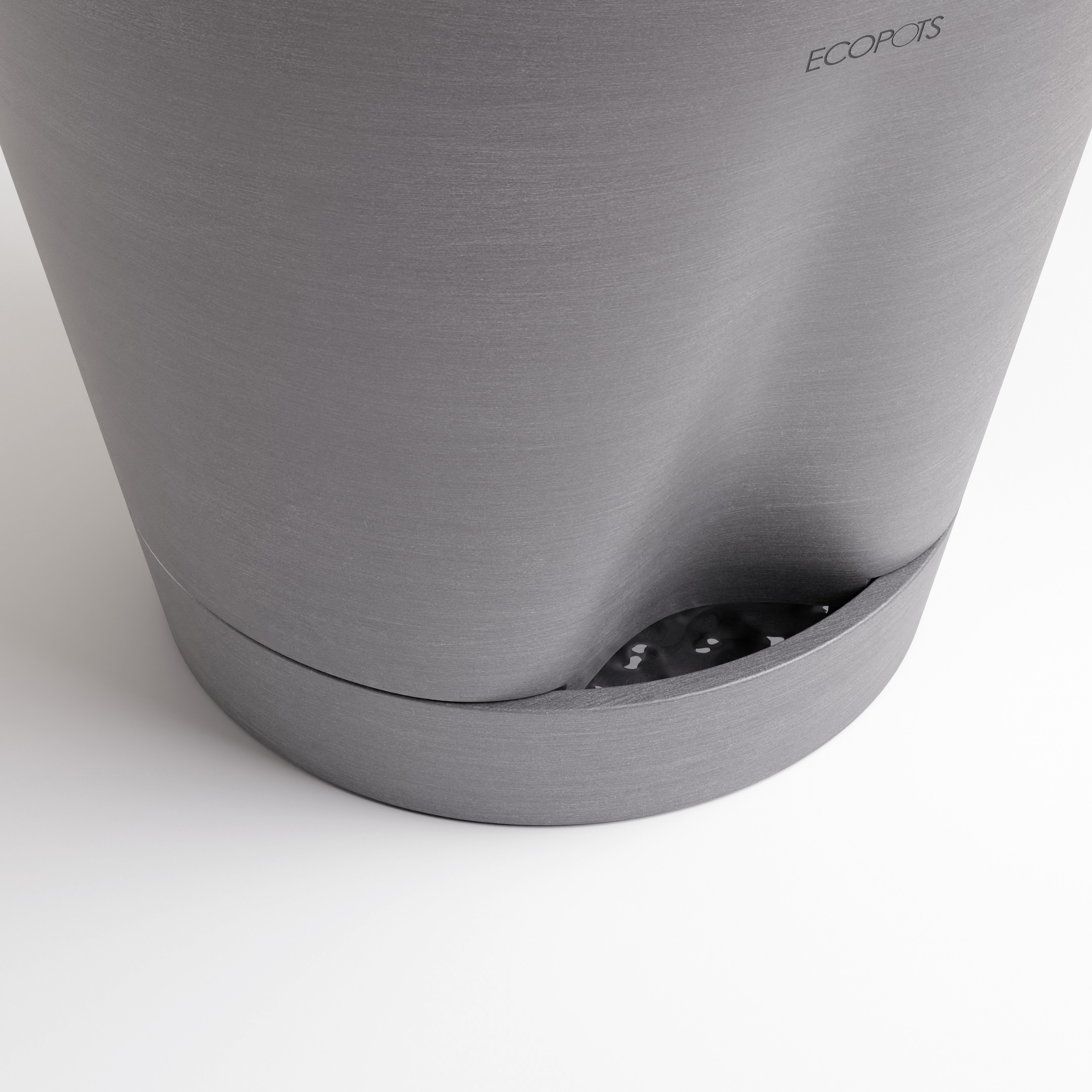 Ecopots Venice 2 Blumentopf – 60 l – Recycling-Kunststoff, Hellgrau