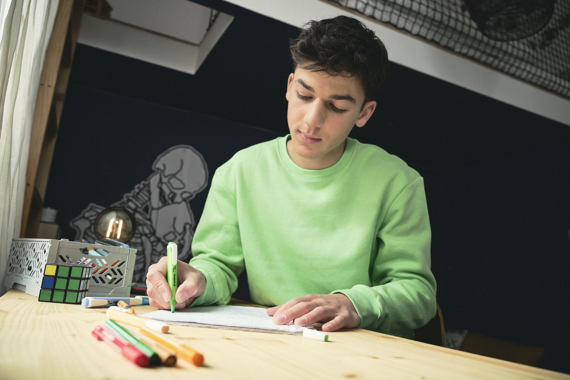 STABILO Swing Cool Textmarker Blau – Keilspitze, 1–4 mm