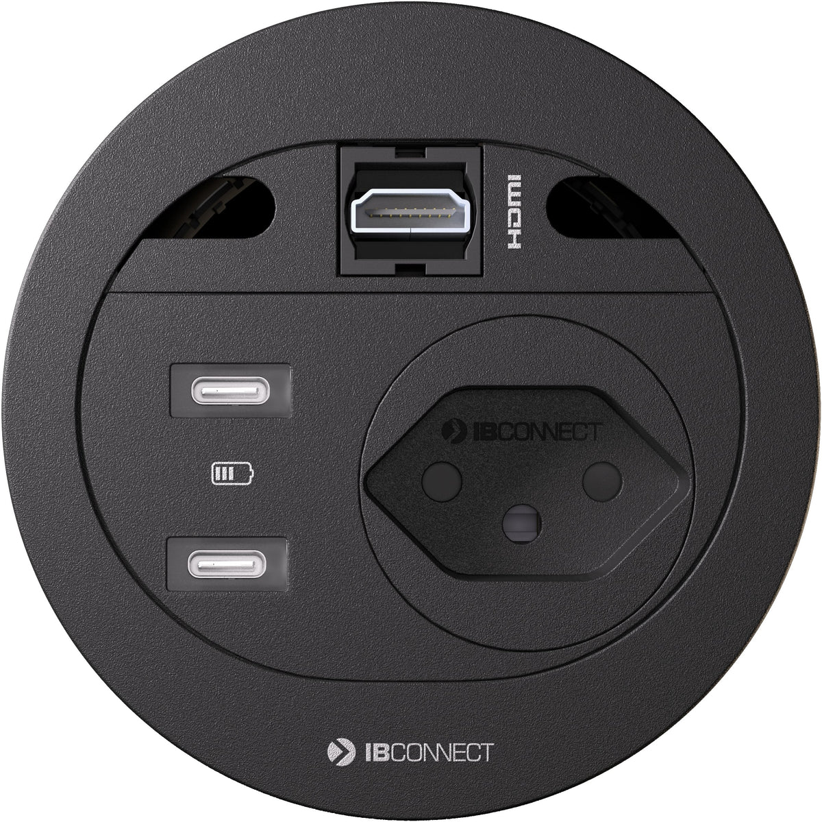 Max hauri connect DIVUS Einbausteckdosenleiste, 1×T13, 2×USB-C (gesamt 20 W, je 15 W), Einbau, Eingang T12, 3,2 m – schwarz