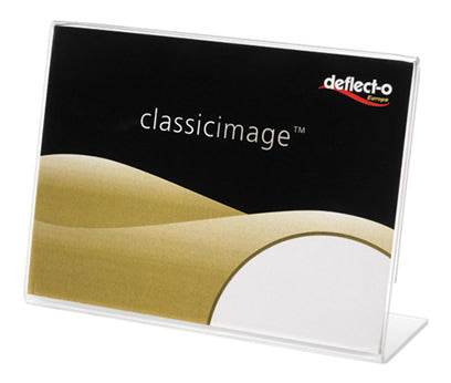 Deflecto Tischaufsteller – für A8 – Querformat – Transparent – Polystyrol – 75×56×33 mm – 10 Stk.