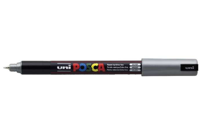 Uni-Ball Fineliner 0,7 mm – silber – wasserfest