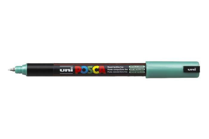 Uni-Ball Fineliner 0,7 mm – grün metallic – wasserfest