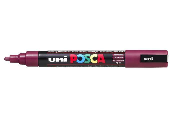 Uni-Ball Non-Permanent-Marker – Rundspitze 1,8-2,5 mm – Weinrot