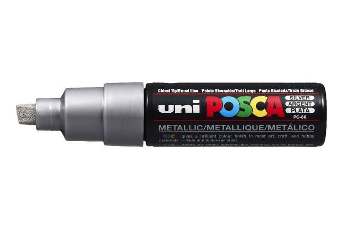 Uni-Ball Non-Permanent-Marker – Keilspitze 8 mm – Silber
