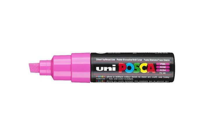 Uni-Ball POSCA PC-8K Acrylmarker – Keilspitze 8 mm – Pink