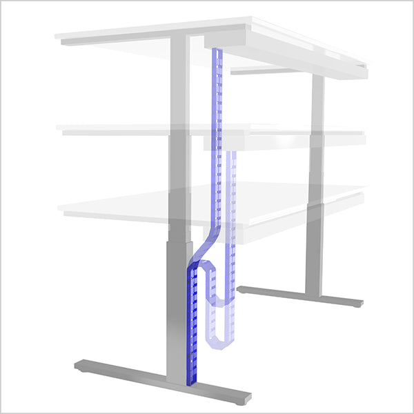 Q-lab Qube Kabelschlange – 1,24 m – Kunststoff – Weiss, magnetisch, 1 Stk.