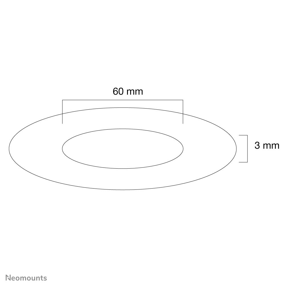 Neomounts FPMA-CRW6 – Abdeckrosette für FPMA-C200, FPMA-C400, PLASMA-C100, Durchmesser 60 mm, Weiss