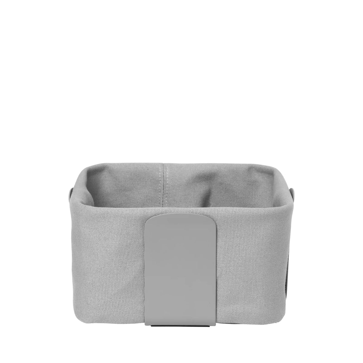 Blomus Brotkorb Desa S – 20,0 × 20,0 × 10,0 cm, Stahl/Baumwolle, Grau