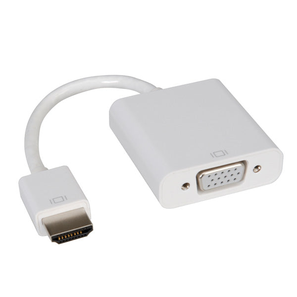 ROLINE HDMI zu VGA Adapter – 1920 × 1080 @ 60 Hz, aktiv, 0,15 m, weiss