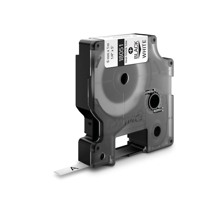 DYMO Schriftband – 6 mm × 1,5 m, weiss, schwarz – für DYMO Rhino: 3000, 4200, 5000 und weitere