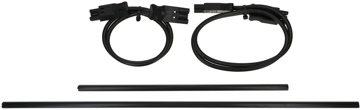 Max Hauri connect Verlängerungskabel, Stecker/Kupplung AC166, 3×1,5 mm², 0,8 m + 1 m – schwarz