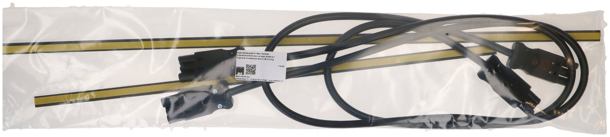 Max hauri connect Max Hauri Verlängerungskabel, 2× H05VV-F 3×1,5 mm² (0,9 m + 1,1 m), inkl. 2 selbstklebende Kabelkanäle – schwarz