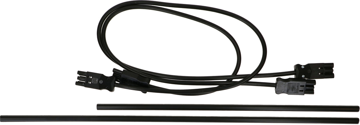 Max hauri connect Max Hauri Verlängerungskabel, 2× H05VV-F 3×1,5 mm² (0,9 m + 1,1 m), inkl. 2 selbstklebende Kabelkanäle – schwarz