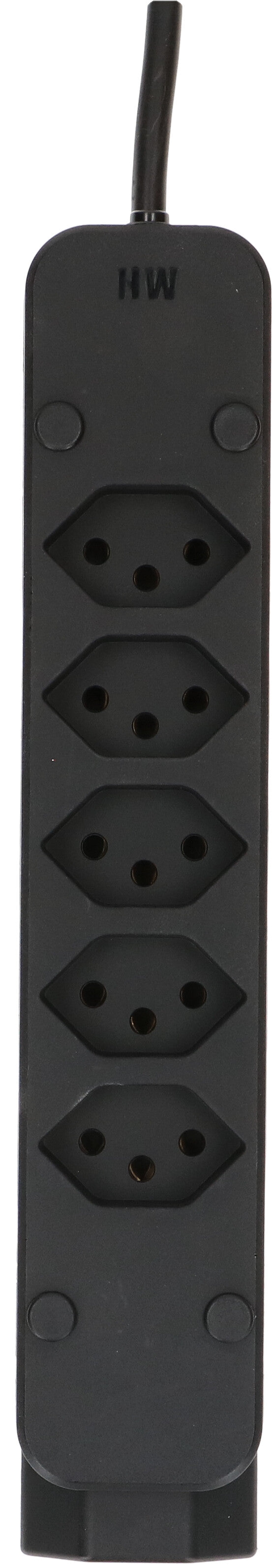 Max hauri connect Swiss Line Steckdosenleiste – 5+1× T13, 3 m, mit Überstromschutz, Magnet, schwarz