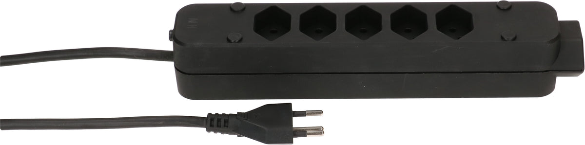 Max hauri connect Swiss Line Steckdosenleiste – 5+1× T13, 3 m, mit Überstromschutz, Magnet, schwarz