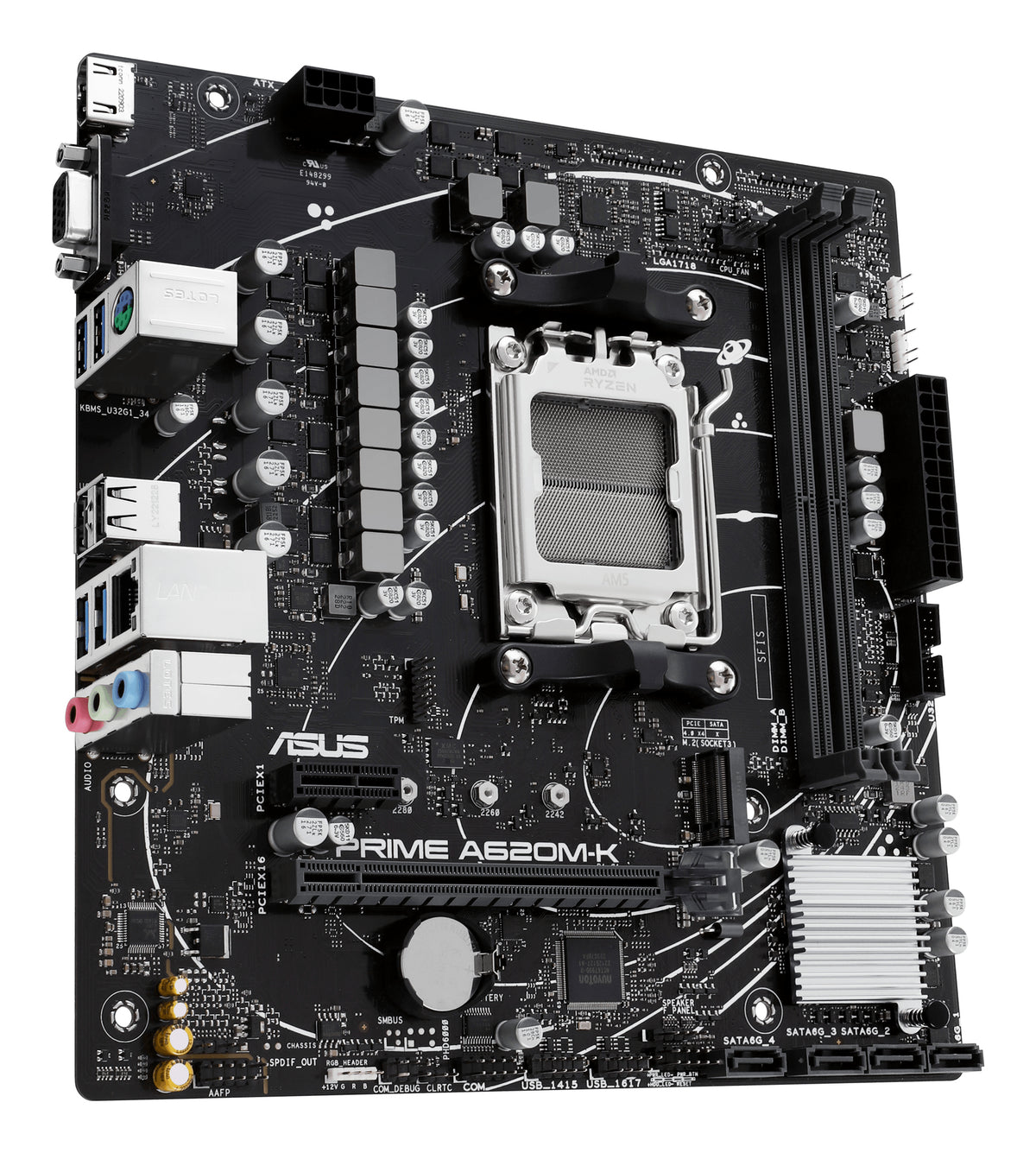ASUS PRIME A620M-K – Mainboard – Sockel AM5, AMD A620, mATX, DDR5