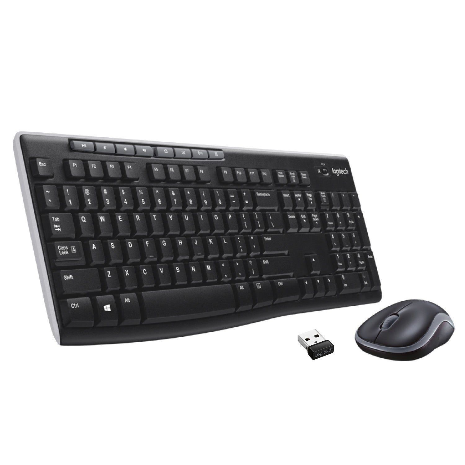 Logitech MK270 Combo ES – Tastatur, kabellos, ES-Layout (ES), Schwarz
