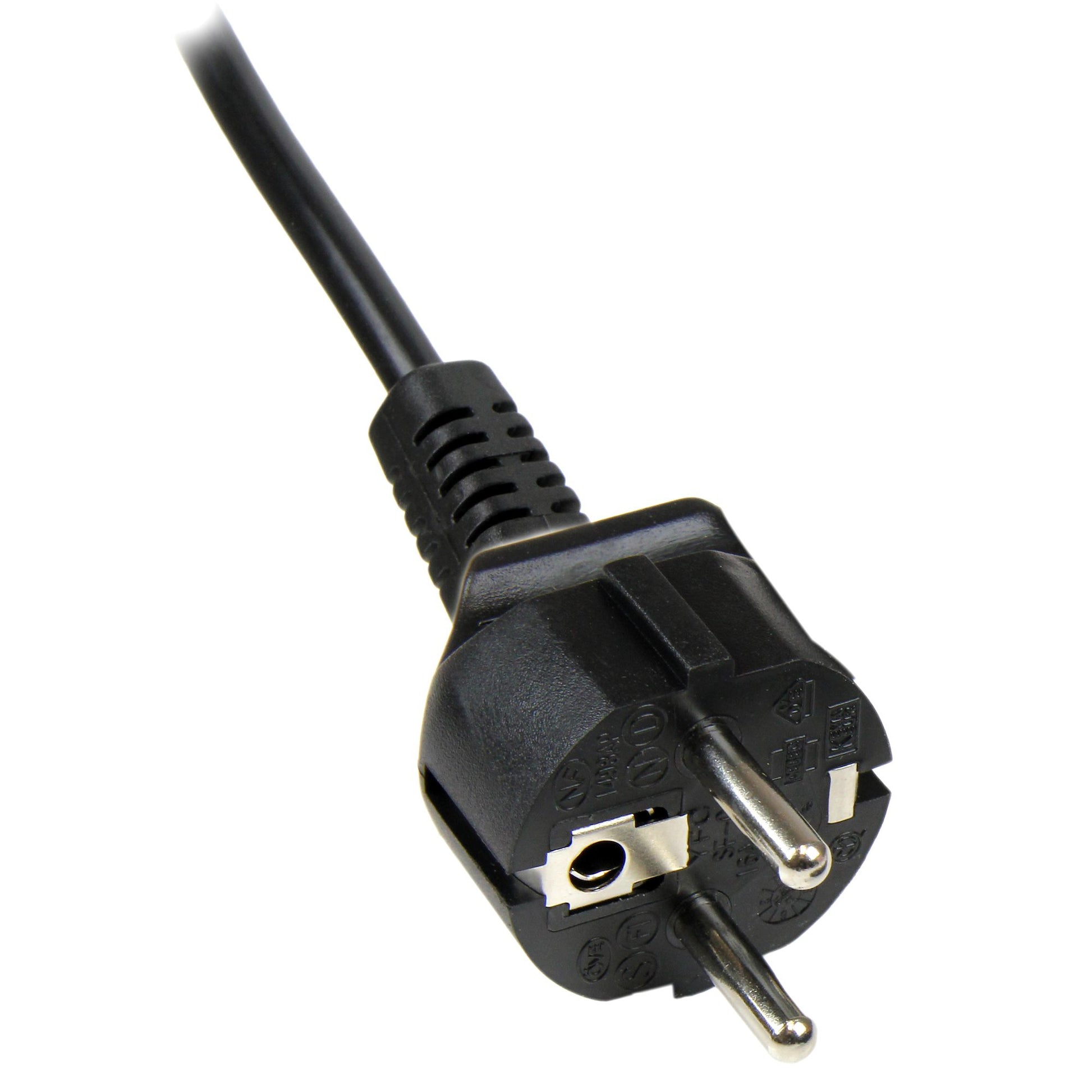 StarTech.com Netzkabel – Schuko (CEE 7/7)–IEC C5, 2 m, 250 V/2,5 A, schwarz