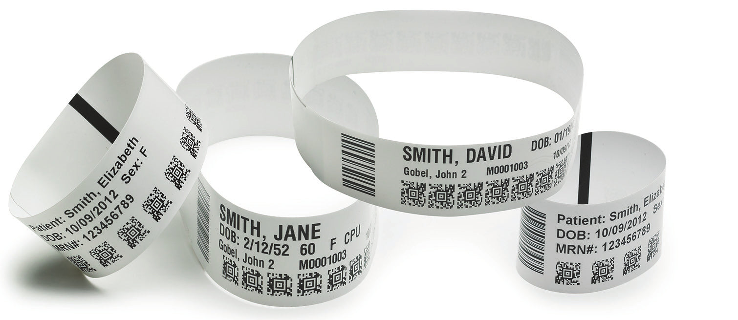 Zebra Armbandetiketten UltraSoft, 25 mm × 279 mm, weiss, für ZD510-HC, 1050 Etiketten/Rolle